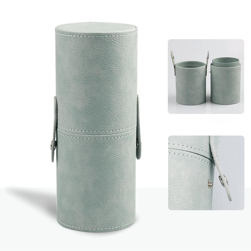 

Дорожный пустой держатель для косметических кистей из искусственной кожи, органайзер для кистей визажиста, подставка для инструментов для макияжа синий