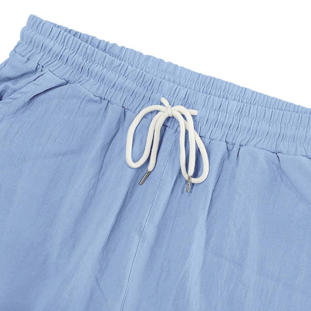 Pánské letní outdoorové plážové ležérní jednobarevné kraťasy s více kapsami Stylové pánské plážové kraťasy na dovolenou