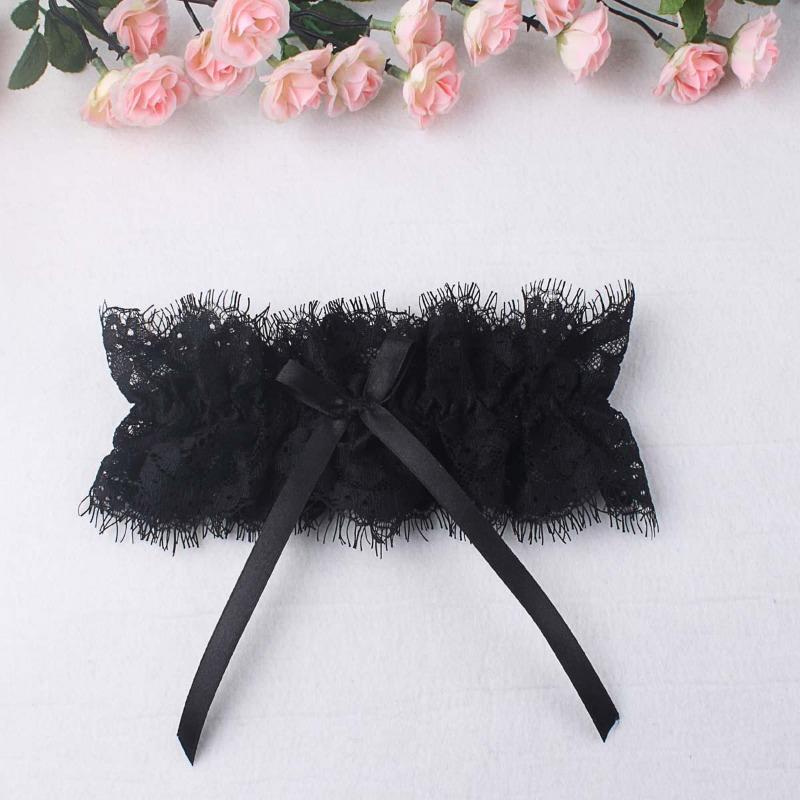 Wedding Garter Lace Floral Sexy Leg Garter Belt White Bowknot Bridal Lingerie Lace Leg Ring Loop Party Cosplay Suspender
