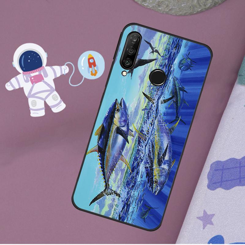 Bluefin Tuna For Huawei Nova 12s 12i 11i 8i Y73 Y72 Y61 Y91 Y90 Y70 Y60 9 10 SE P30 P40 Lite P60 Pro Case