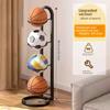 Foldable Basketball Rack Multi-Layer Storage Organizer For Basketball Hoop Balls Adjustable Sports Equipment Holder