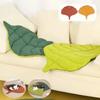 Leaf Shape Cat Bed Mat Two-sided Pet Blanket Soft Puppy Sleeping Pad Thickening Non-Slip Room Decor Rug Dog Cat Pet Supplies