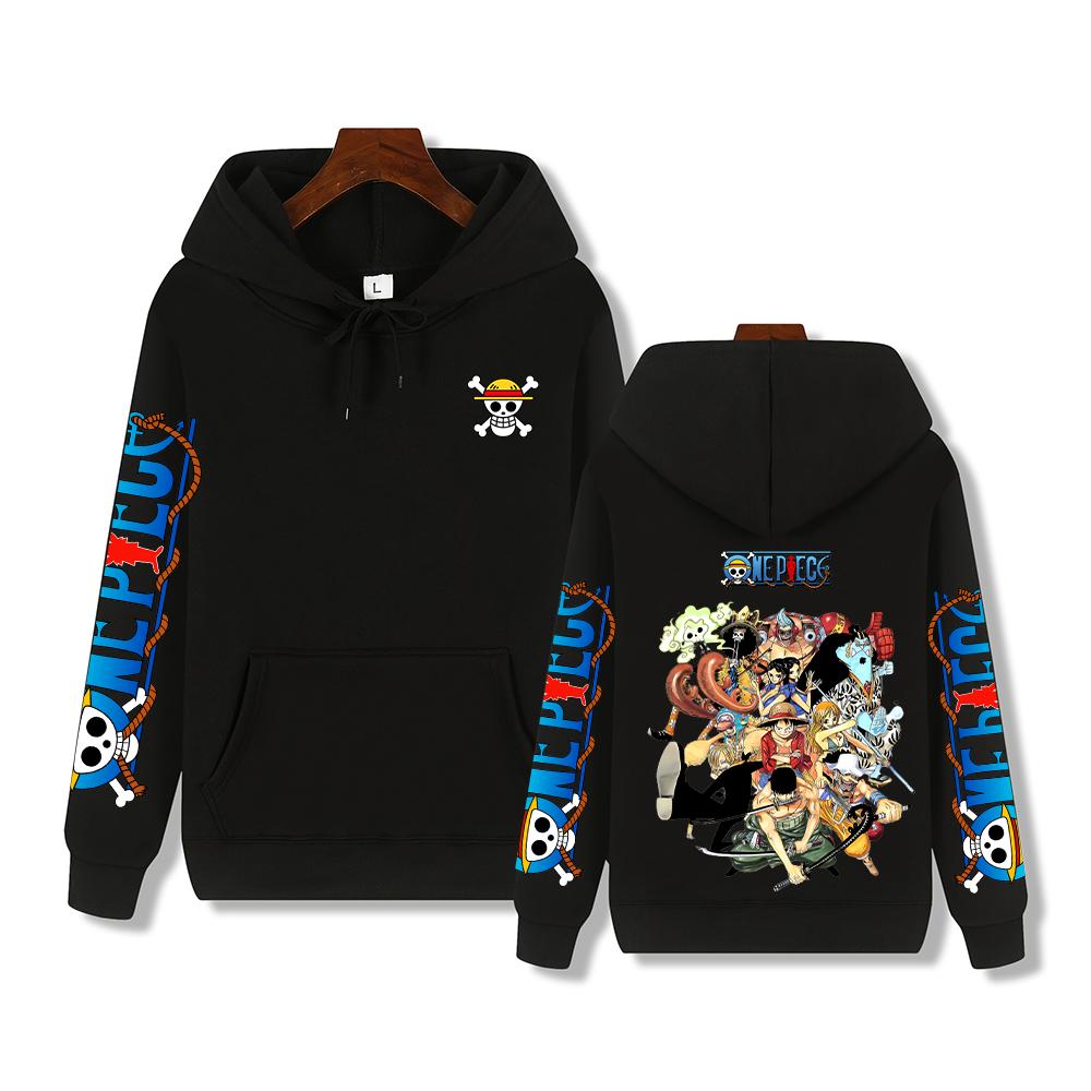 

Креативний принт One Piece Осінь/Зима Комфортний м який потовщений чоловічий високоякісний модний повсякденний теплий вуличний худі XXXL