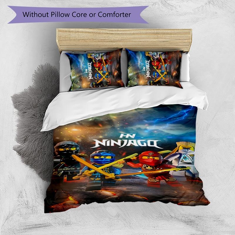 Ninja 3pcs Bedding Set Duvet Cover Closure Includes 1 Duvet Cover & 2 Pillowcases for All Seasons Bedroom Home Dorm Decor