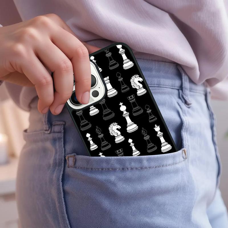 Chequered Chess Pattern Phone Case For iPhone 17 Air 15 16e 14 13 Pro Max Coque 12 11 Pro Max PLUS Cover