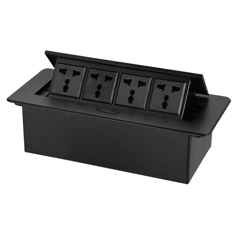 Pop-Up Desk Socket with Universal Euro/German Three-Hole Outlet