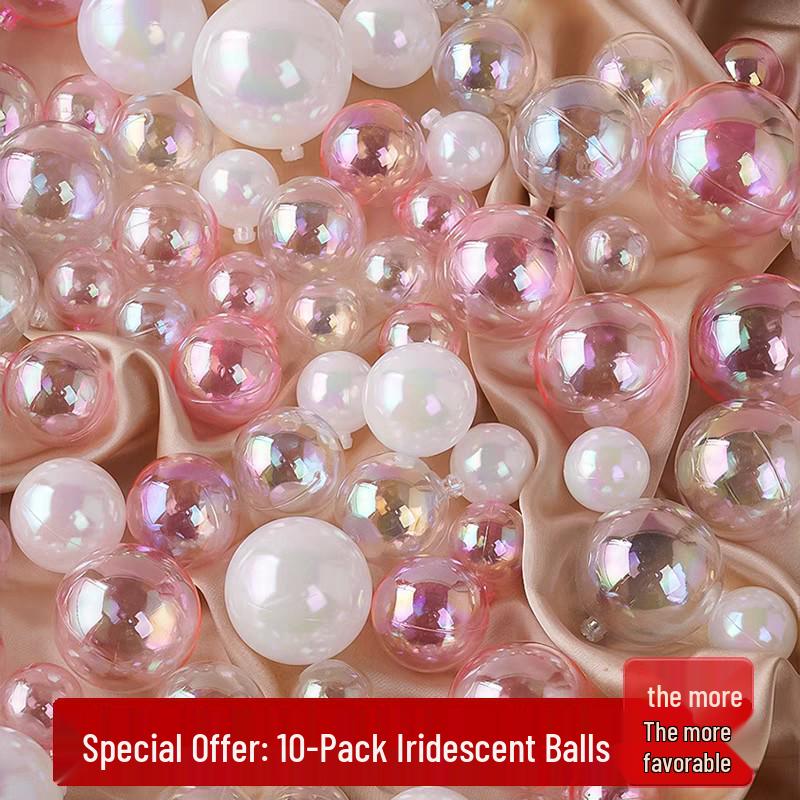 Creative Iridescent Transparent Cake Decoration - Aesthetic Milk White Party Ball for Birthday Desserts