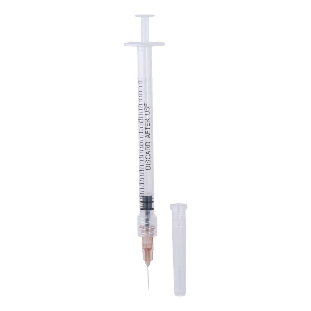 20Pack 1ml/cc Disposable Plastic Sterile Syringes with 25Ga Cap, for Scientific Labs, Industrial Adhesives, Individually Package