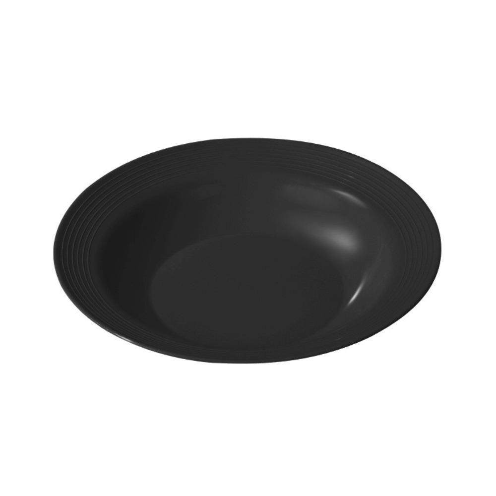 

6 шт. Салатные тарелки большой вместимости Модные обеденные тарелки Столовая посуда Десертная тарелка Дом чёрный