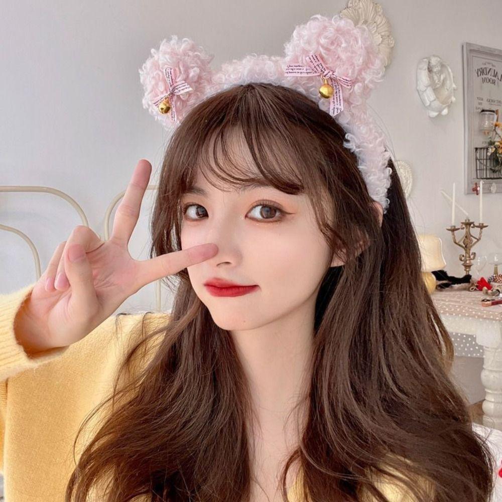 Cute Hair Hoop Plush Ear Bear Hairband Headgear Headdress Wedding Party Stage