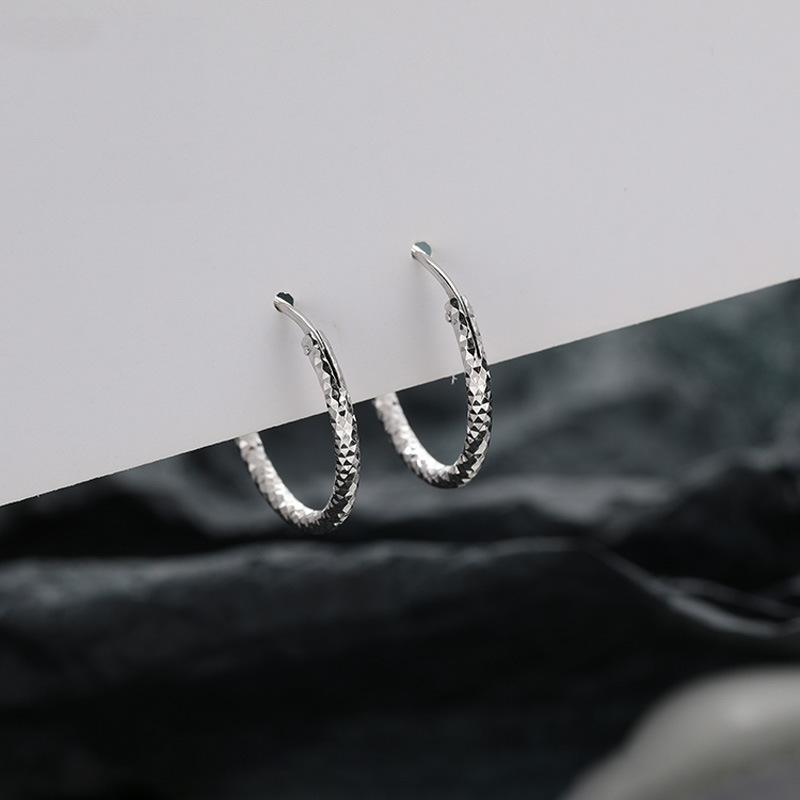 Glitter Gypsy Ear Buckle Niche Design Cold Wind Circle Earrings Internet Celebrity Douyin Live Drainage Earrings