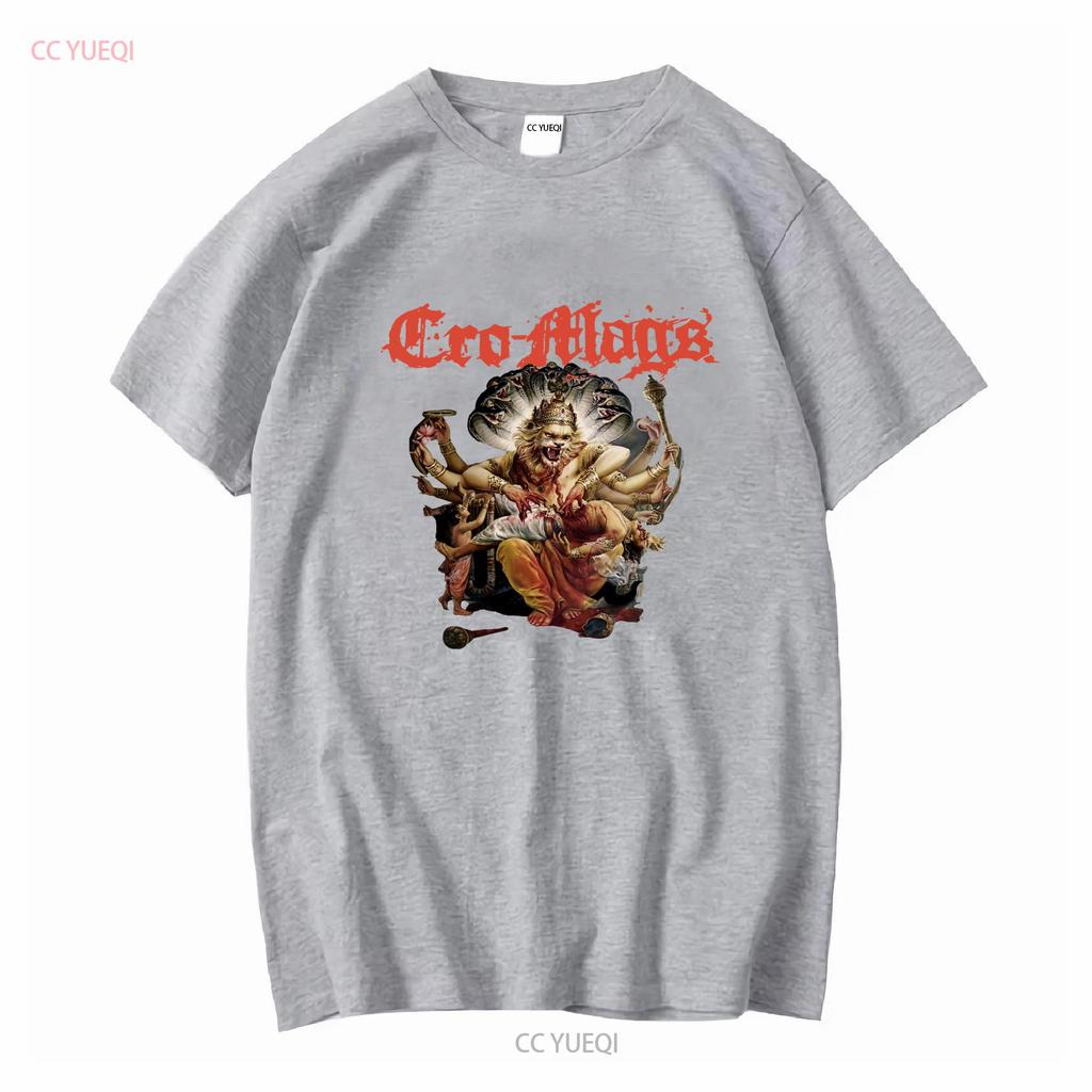 Cro Mags Band Music Black T Shirt Cotton  vintage Washed Slightly homme streetwear fashion Casual Soft Unisex Versatile