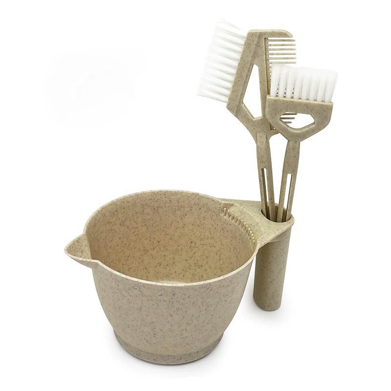 3Pcs Set Professional Hair Dyeing Kit Hair Color Dye Bowl Stirring Brush For Hair Coloring Bleaching Salon Home Salon Dye Tools