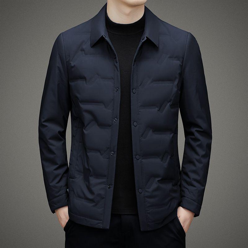 Men's Warm Winter Lightweight Business Casual Jacket with Shirt Collar