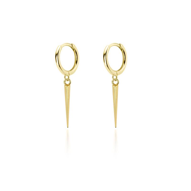 Euro-American Trendy Cone Pendant Ear Cuffs - Smooth Cold Punk Style Hoops for Women