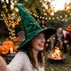 Duży pluszowy kapelusz czarodzieja z szerokim rondem Kostium wiedźmy Retro kapelusz wiedźmy na Halloween Szkolne wydarzenie