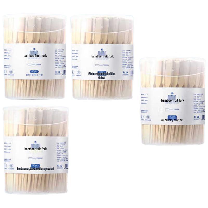 GRAREY Disposable Bamboo Fruit Fork Set