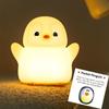 Cute Penguin Night Light, Animal Silicone Nursery Lamp Touch Control Nightlights USB Rechargeable Bedside Lamps