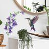Purple Morning Glories Little Birds, Bedroom Living Room Entrance Hall Home Background Beautification Wall Stickers