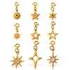 Fashion Personality Star Star Sun Jewelry Buckle Pendant Stainless Steel Gold Plated DIY Jewelry Accessories