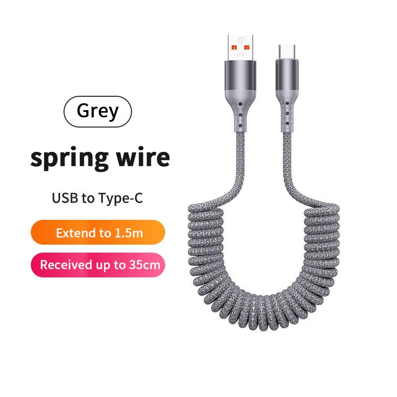 Coiled Usb C Cable For Android Auto & Carplay 90 Degree Usb A To Usb C Cord Compatible With 16,Galaxy S25