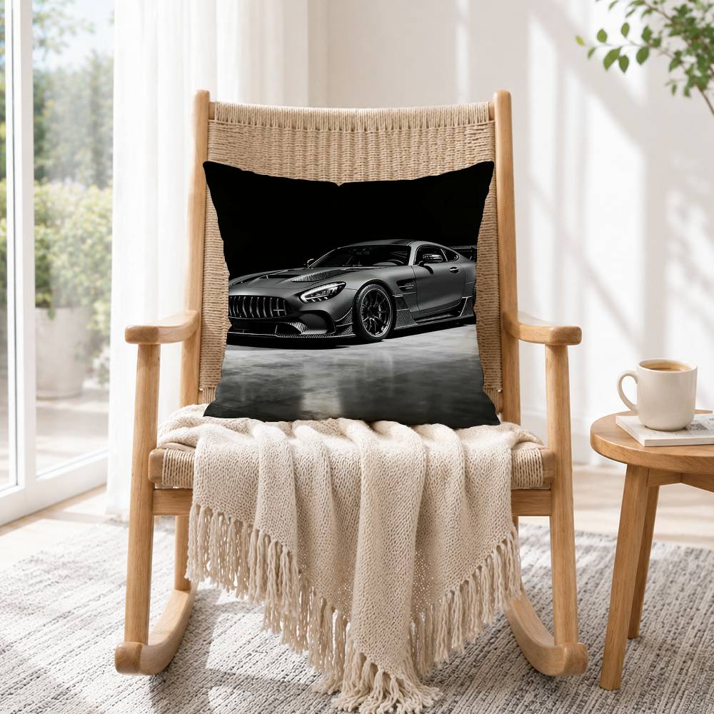 Cool car AMGES GT Pillow Case Square Double-Sided Sofa Cushion Cover Bedroom Bedside Pillow Gift