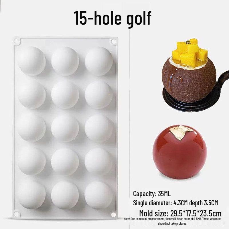 Silicone Molds for Round, Ball & Semicircle Shapes – Ideal for DIY Baking: Chocolate, Cupcakes, Puddings, Desserts Decoration