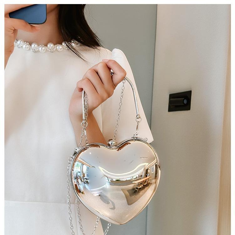Acrylic Bag Fashion Niche Versatile Shoulder Chain Crossbody Women'S Love Bag