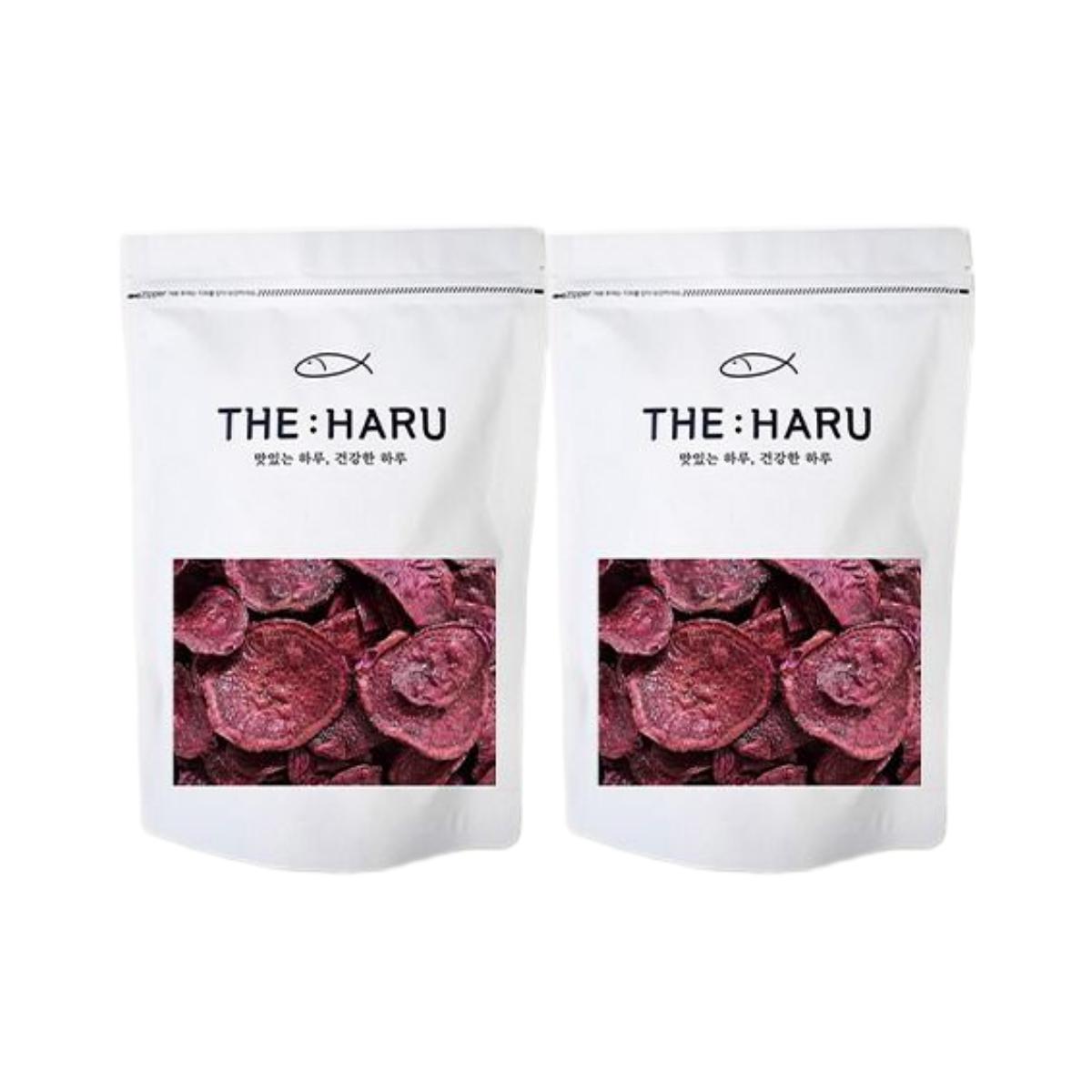 TheHaru Chips de Patate Douce Violette Croquantes & Douceur Naturelle 180g x 2 Paquets
