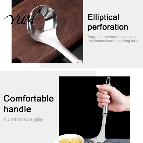 Handheld Meatball Mold Stainless Steel Maker Spoon, Non-Stick Meat Baller Tool, Ergonomic Handle Rice Ball Shaper Uniform Round Meatballs for