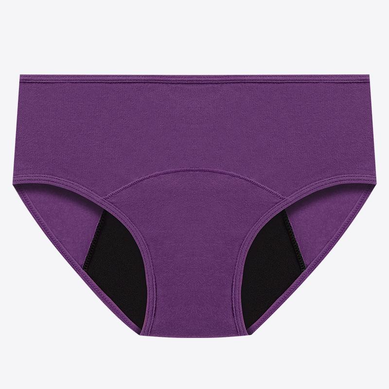 Low-Waist, High-Absorbency Colored Edge Menstrual Underwear for Women