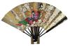 <Kyoto Fan> Double-sided Decorative Folding Fan, Heavenly Maiden/Red and White Plum Blossoms, Standing Fan In Box