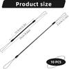10Pcs Elastic Lanyard Retractable Anti-Lose Tablet Pens Coil Spring Straps Tether Perfect Tool for Drawing Pen to Touchscreen (Black)