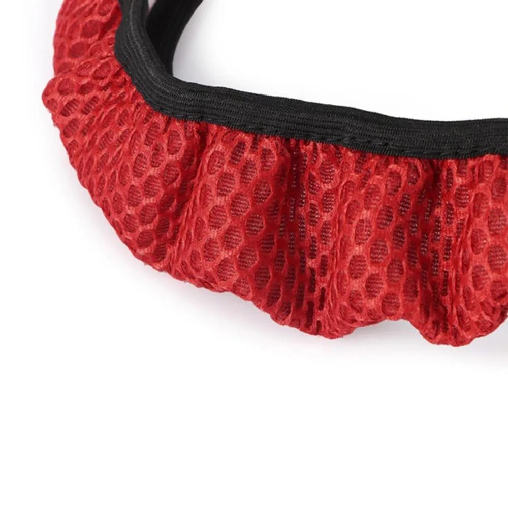 Braid On Needles Mesh Fabric Steering-Wheel Cover Set Car Steering Wheel Covers For Auto Interior Accessories For Women Men