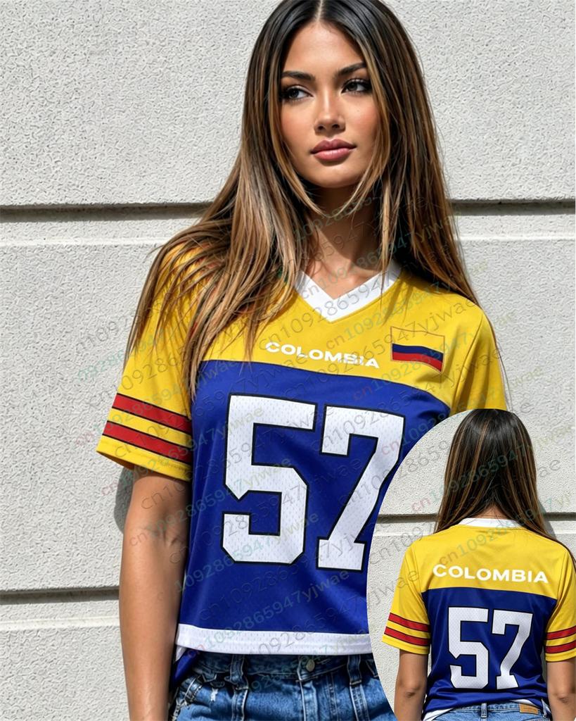 Kolumbijské tričko Prodyšné Sportovní oblečení Krátký rukáv Módní Streetwear Top Y2k Top Letní Pánské a Dámské Tričko