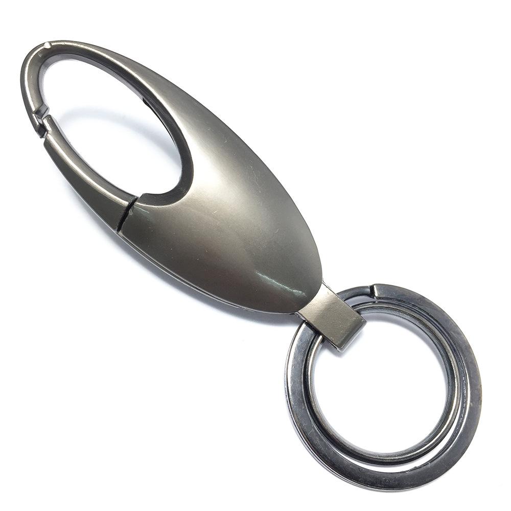 Classic Men s Metal Waist Hanging Keychain with Engraving - Perfect for Gifts and Activities чёрный
