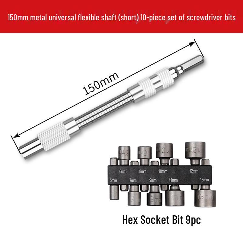 Universal Swivel Joint for Electric Drill and Screwdriver - Flexible Shaft Adapter with Conversion Head