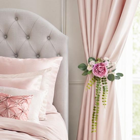 1Pc Artificial Flowers Curtain Curtain Tie Realistic Tieback Decorative Flower Peony Rose Sunflower