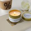 Soy Wax Scented Candle in Gold Tin - Smokeless Aromatherapy Gift Box