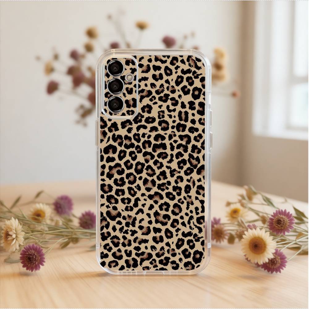 Leopard Print Phone Case For SamsungA10,12,20,21S,30,31,40,50,51,52,70,71 Transparent Cover Samsung a21s