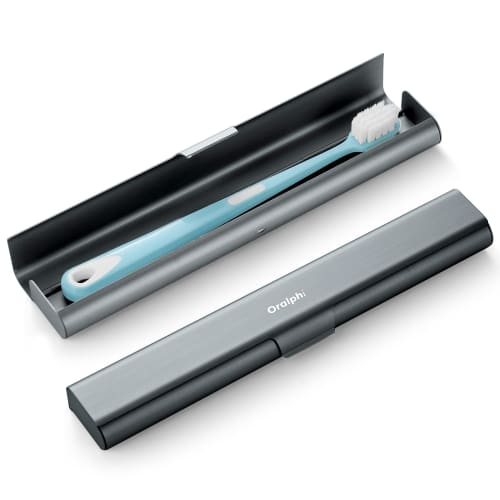 

Алюминиевый дорожный чехол для зубной щетки Oralphi, Портативный дорожный держатель для зубной щетки, Прочный контейнер для ручной зубной щетки для путешествий, ванной комнаты, кемпинга и