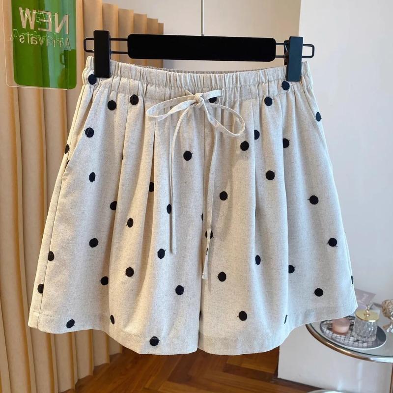 Pantaloncini Pantaloni Donna Estate Versatili Vintage Larghi Taglia Grande Casual Pantaloni a Gamba Larga Pantaloncini