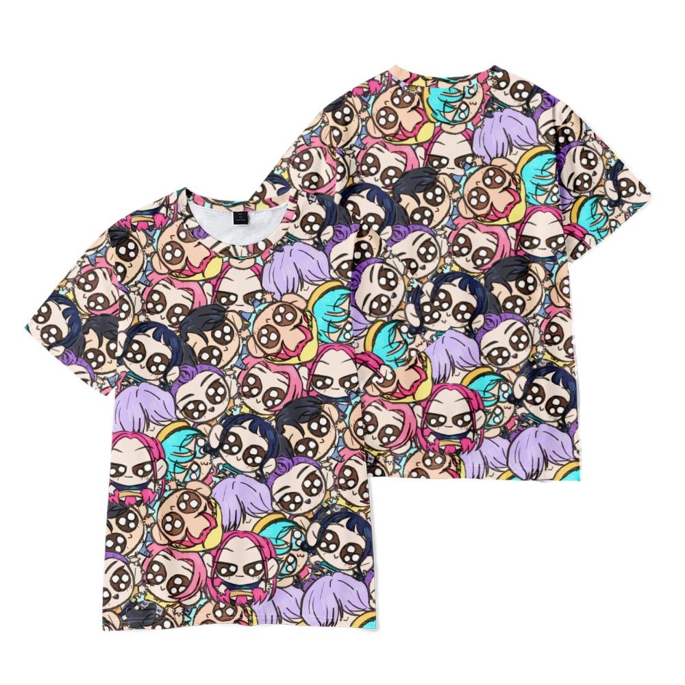 10 barev Vtipné KPop Lovci démonů Kreslené tričko Cool Pánské tričko s kulatým výstřihem Ležérní Unisex Streetwear Anime Módní tričko