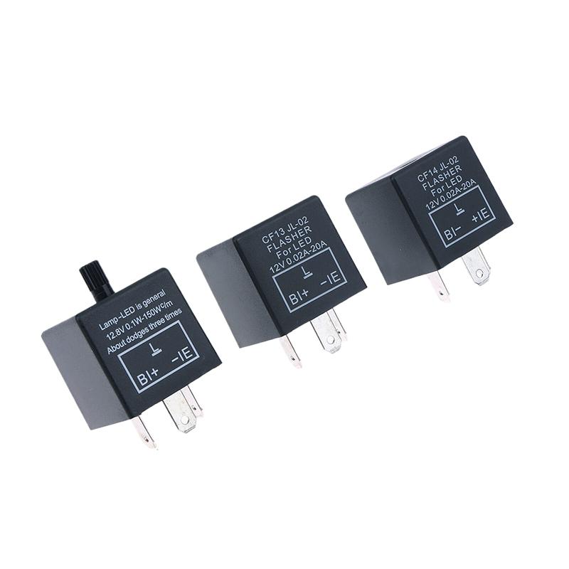 Cf13Kt Cf13 Cf14 Universal 3 Pins 12V 0.02A-20A Adjustable Led Turn Light Flasher Flash Relay Motorcycle Switch