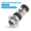 1 Pair H6/p15d 10smd 50w H6m Motorcycle Led Headlight Bulb 1000lm 6000k Dc12v-24v 360 Degrees