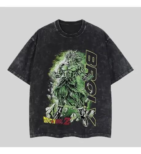 Oversized Dragon Ball Broly Anime T-shirt Man Women Vintage Washed Short Sleeve Tee Streetwear Loose Casual Top Summer Y2k 2026