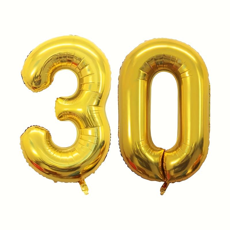 

2 набора 32-дюймовых воздушных шаров из алюминиевой фольги, подходящих для украшения вечеринок по случаю 30-летия и годовщины свадьбы.