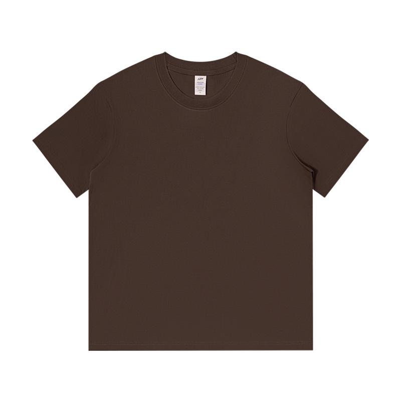 

2026 Summer Loose Fit Unisex Cotton T-Shirt - Solid Color Round Neck Short Sleeve 4XL