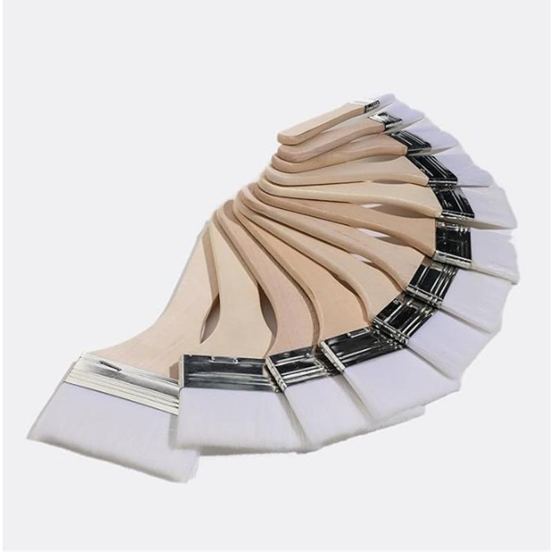 Wei Zhuang Nylon Bristle Oil Painting & Barbecue Brush - Small White Hair Board Brush.