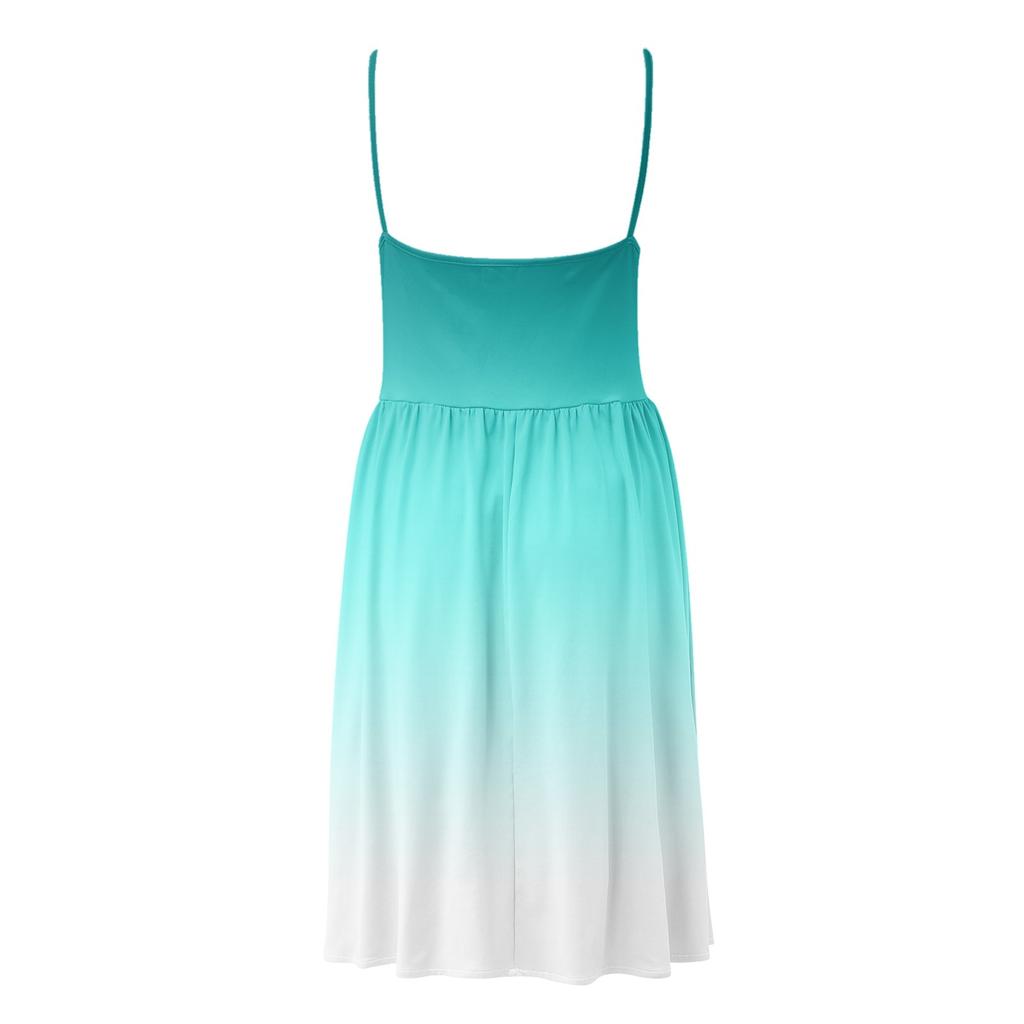 Dresses For Women Casual Summer Spaghetti Strap Tank Sleeveless Beach Dress A Line Dress Loose Sundress